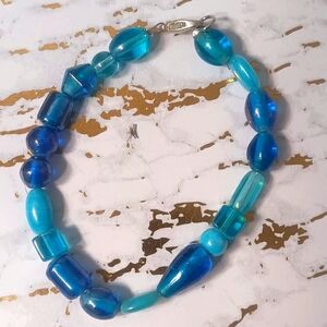 Colorful Handcrafted 9.5" Bracelet Featuring Real Pearls